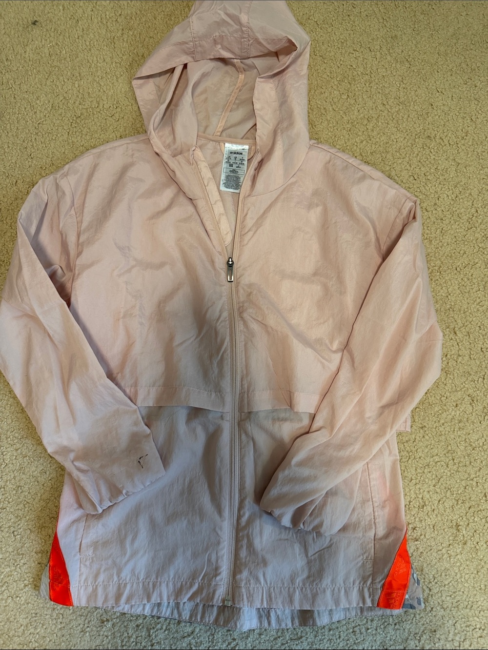 Adidas M hooded windbreaker